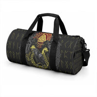 Viking Raven Duffle Bag Norse Mythology Celtic Knotwork Rune Winged