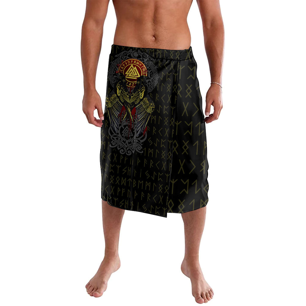 Viking Raven Lavalava Norse Mythology Celtic Knotwork Rune Winged