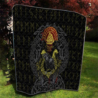 Viking Raven Quilt Norse Mythology Celtic Knotwork Rune Winged