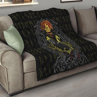 Viking Raven Quilt Norse Mythology Celtic Knotwork Rune Winged
