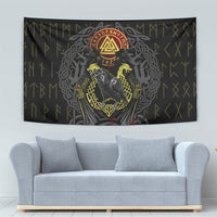 Viking Raven Tapestry Norse Mythology Celtic Knotwork Rune Winged