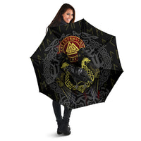 Viking Raven Umbrella Norse Mythology Celtic Knotwork Rune Winged