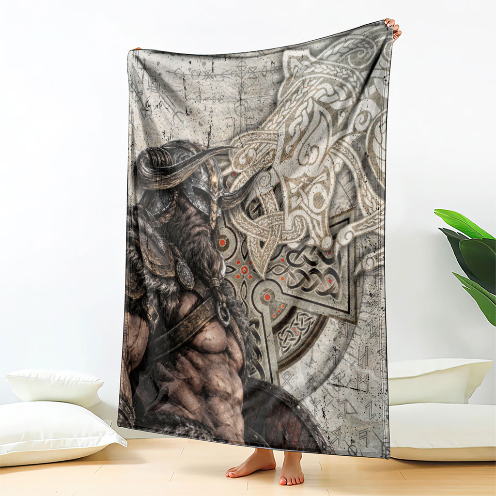 Viking Warrior Axe Blanket Norse Mythology Vegvisir Celtic Knotwork