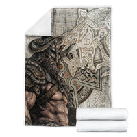 Viking Warrior Axe Blanket Norse Mythology Vegvisir Celtic Knotwork