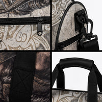 Viking Warrior Axe Duffle Bag Norse Mythology Vegvisir Celtic Knotwork