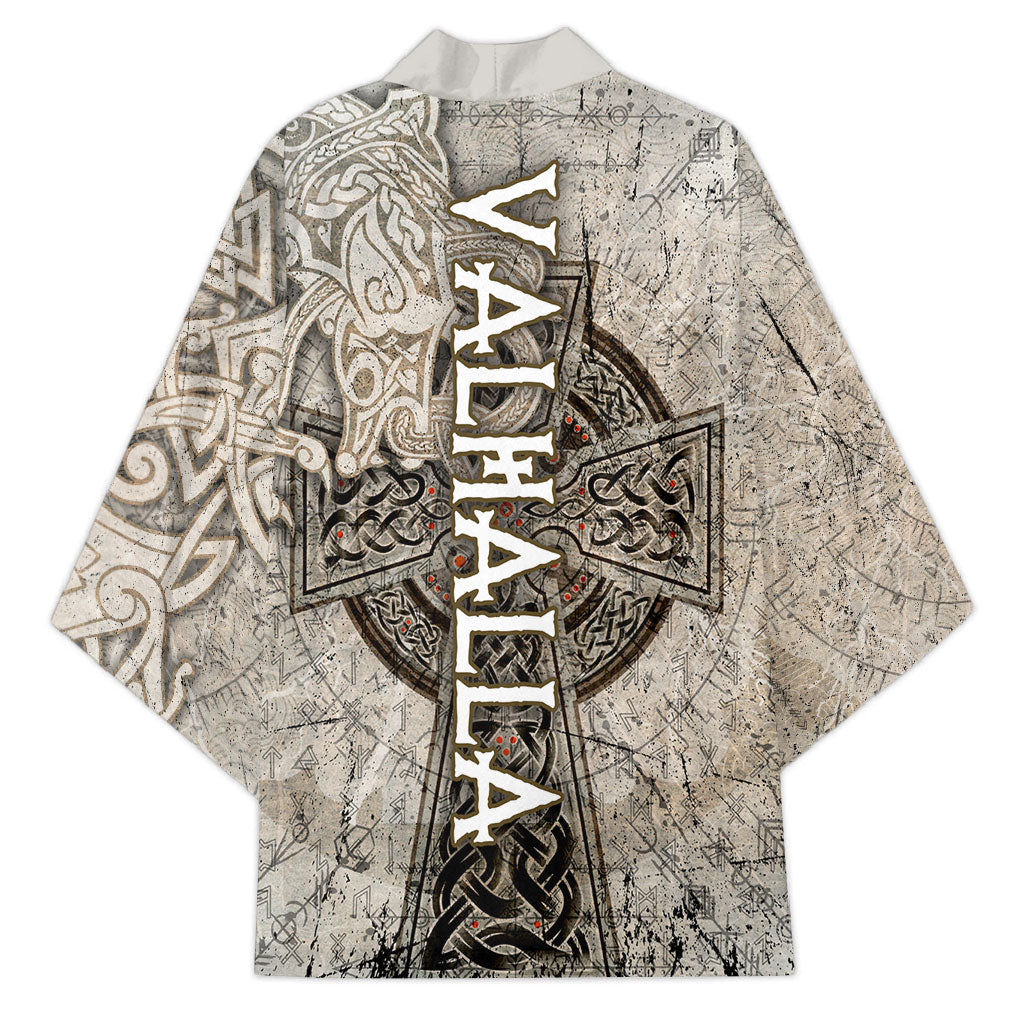 Viking Warrior Axe Kimono Norse Mythology Vegvisir Celtic Knotwork
