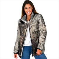 Viking Warrior Axe Padded Jacket Norse Mythology Vegvisir Celtic Knotwork