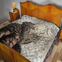 Viking Warrior Axe Quilt Norse Mythology Vegvisir Celtic Knotwork