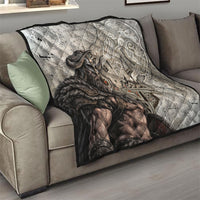 Viking Warrior Axe Quilt Norse Mythology Vegvisir Celtic Knotwork