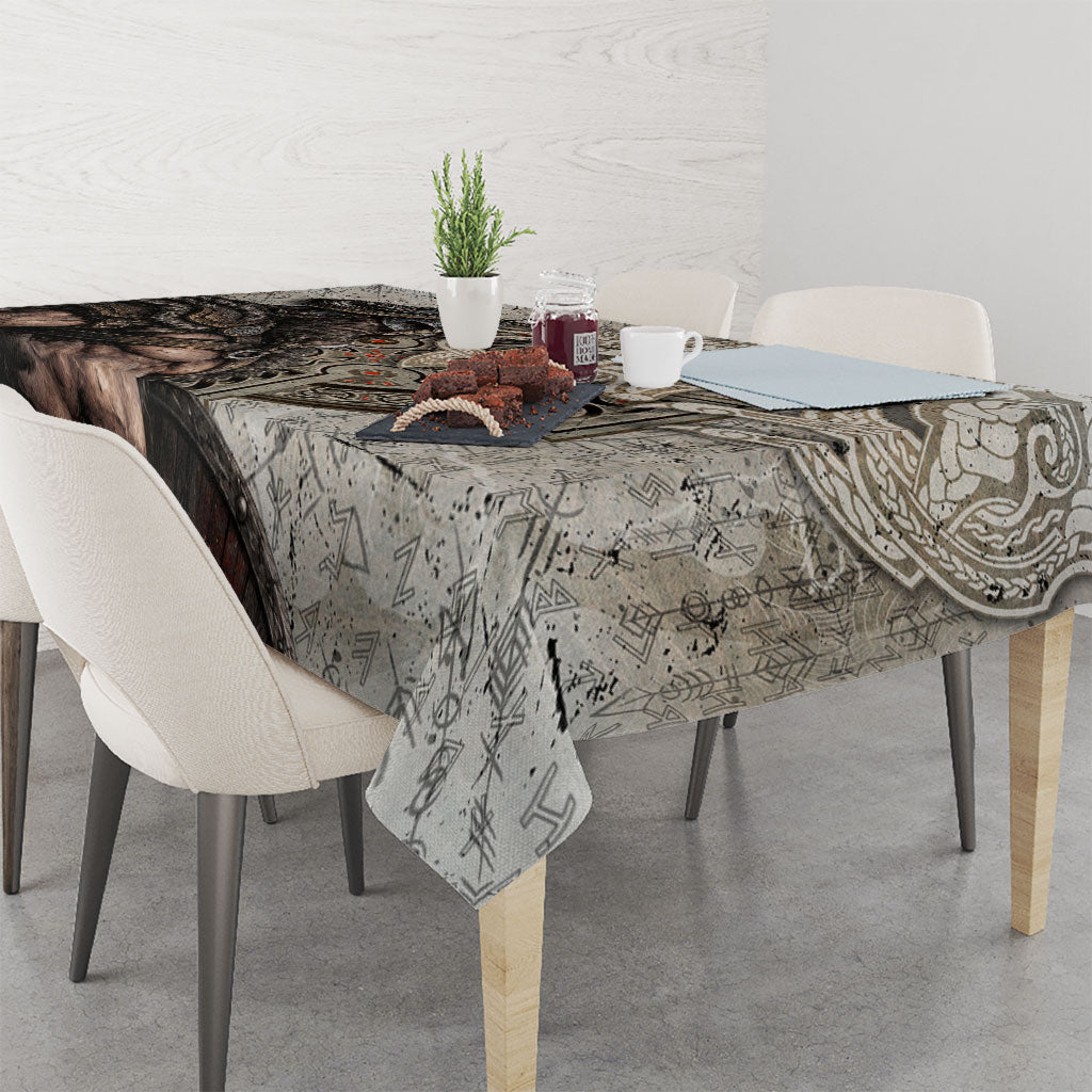 Viking Warrior Axe Tablecloth Norse Mythology Vegvisir Celtic Knotwork