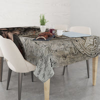 Viking Warrior Axe Tablecloth Norse Mythology Vegvisir Celtic Knotwork