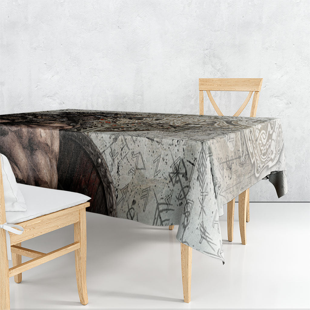 Viking Warrior Axe Tablecloth Norse Mythology Vegvisir Celtic Knotwork