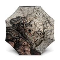 Viking Warrior Axe Umbrella Norse Mythology Vegvisir Celtic Knotwork