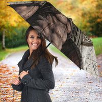 Viking Warrior Axe Umbrella Norse Mythology Vegvisir Celtic Knotwork