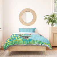 Kazakhstan Independence Day Bedding Set Eagle Leopard Traditional Kazakh Souvenir
