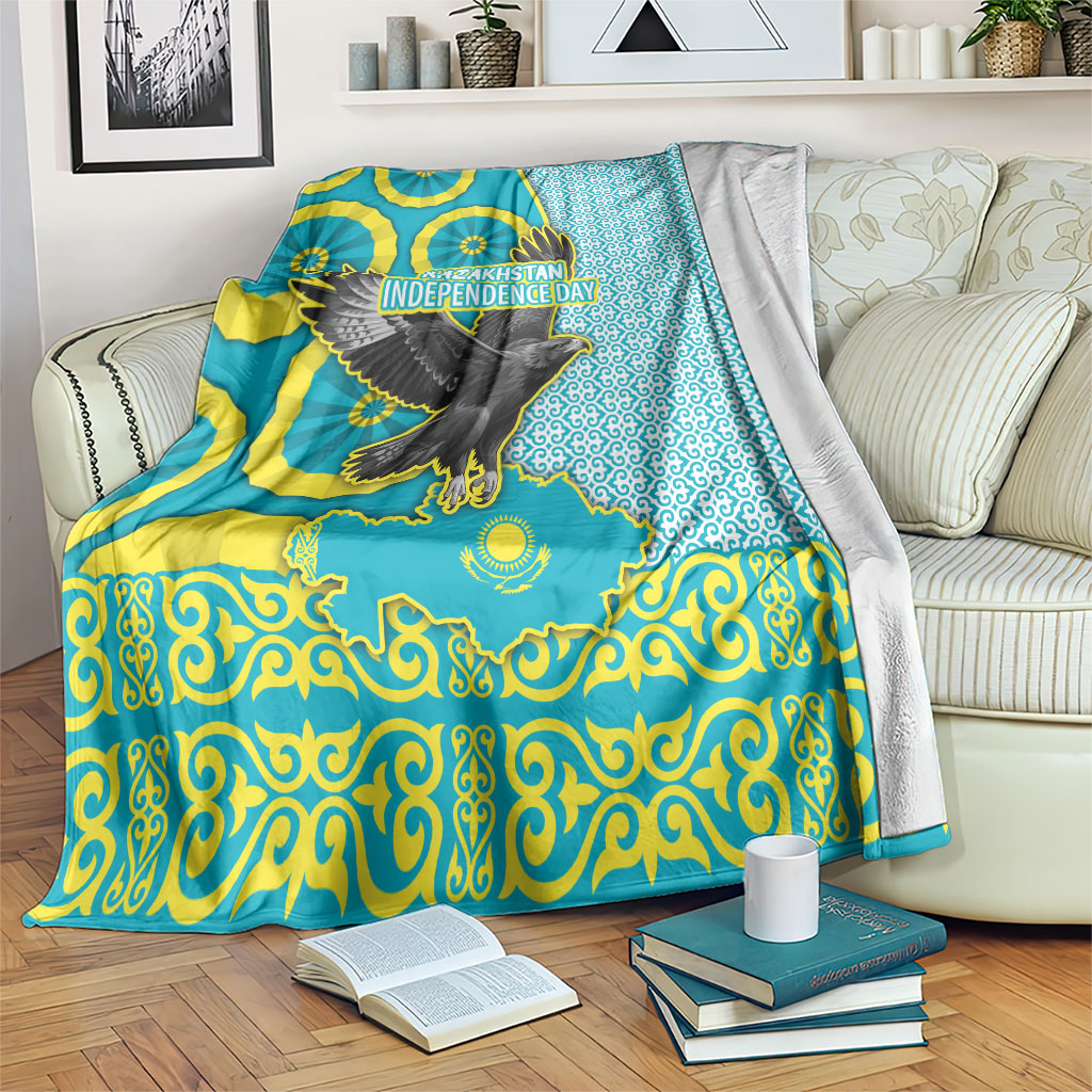 Kazakhstan Independence Day Blanket Eagle Leopard Traditional Kazakh Souvenir
