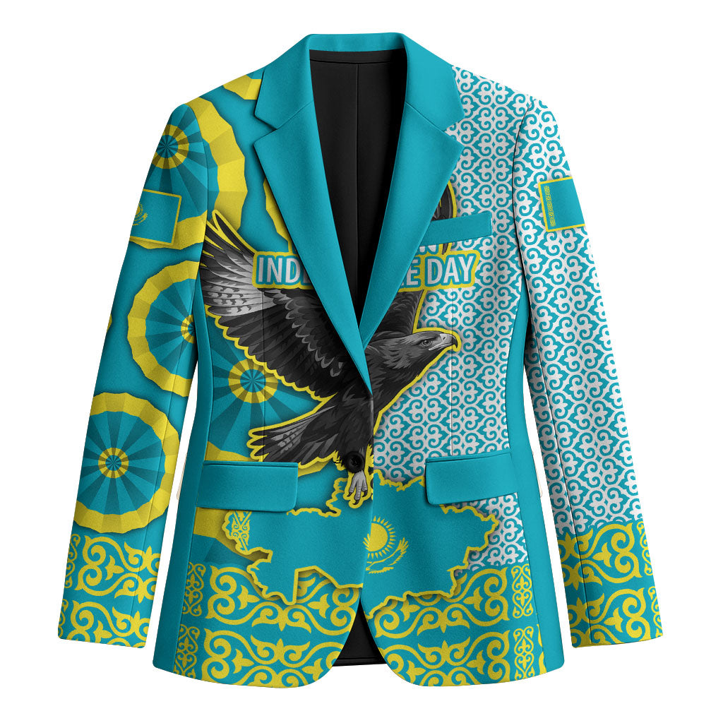 Kazakhstan Independence Day Blazer Eagle Leopard Traditional Kazakh Souvenir