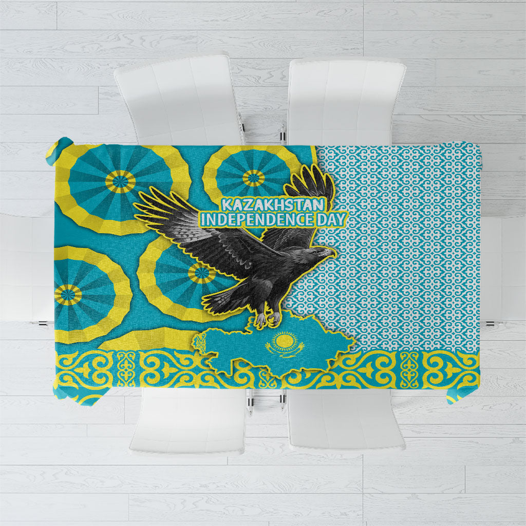 Kazakhstan Independence Day Tablecloth Eagle Leopard Traditional Kazakh Souvenir