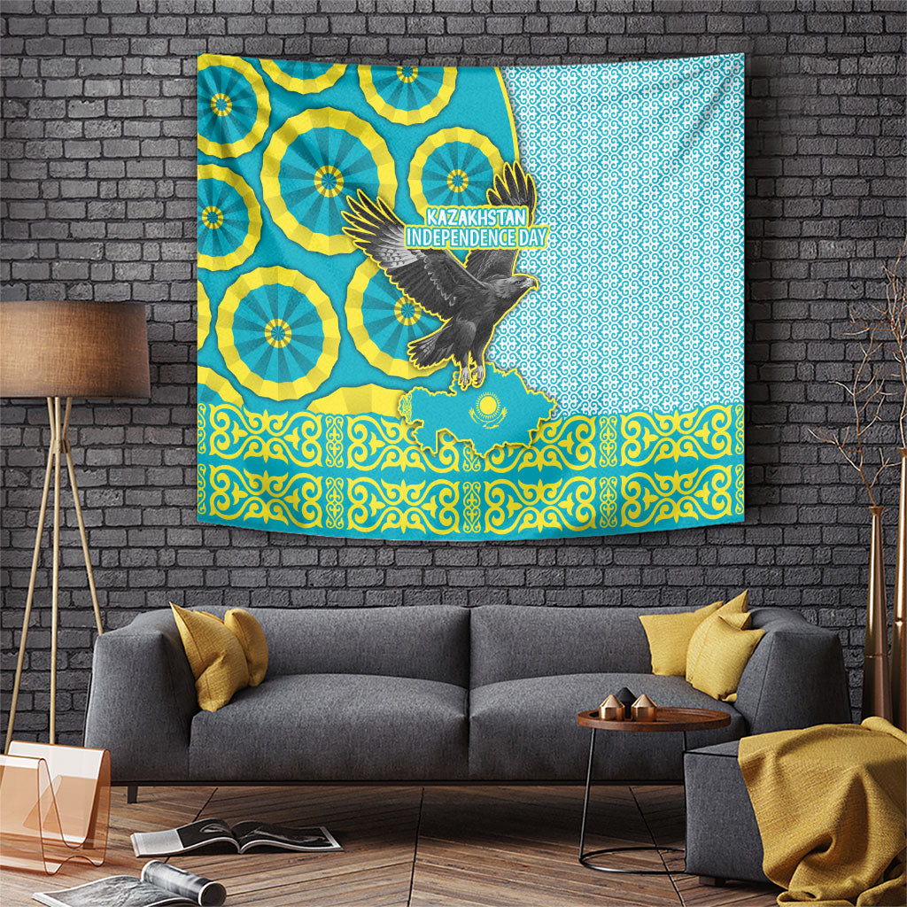 Kazakhstan Independence Day Tapestry Eagle Leopard Traditional Kazakh Souvenir