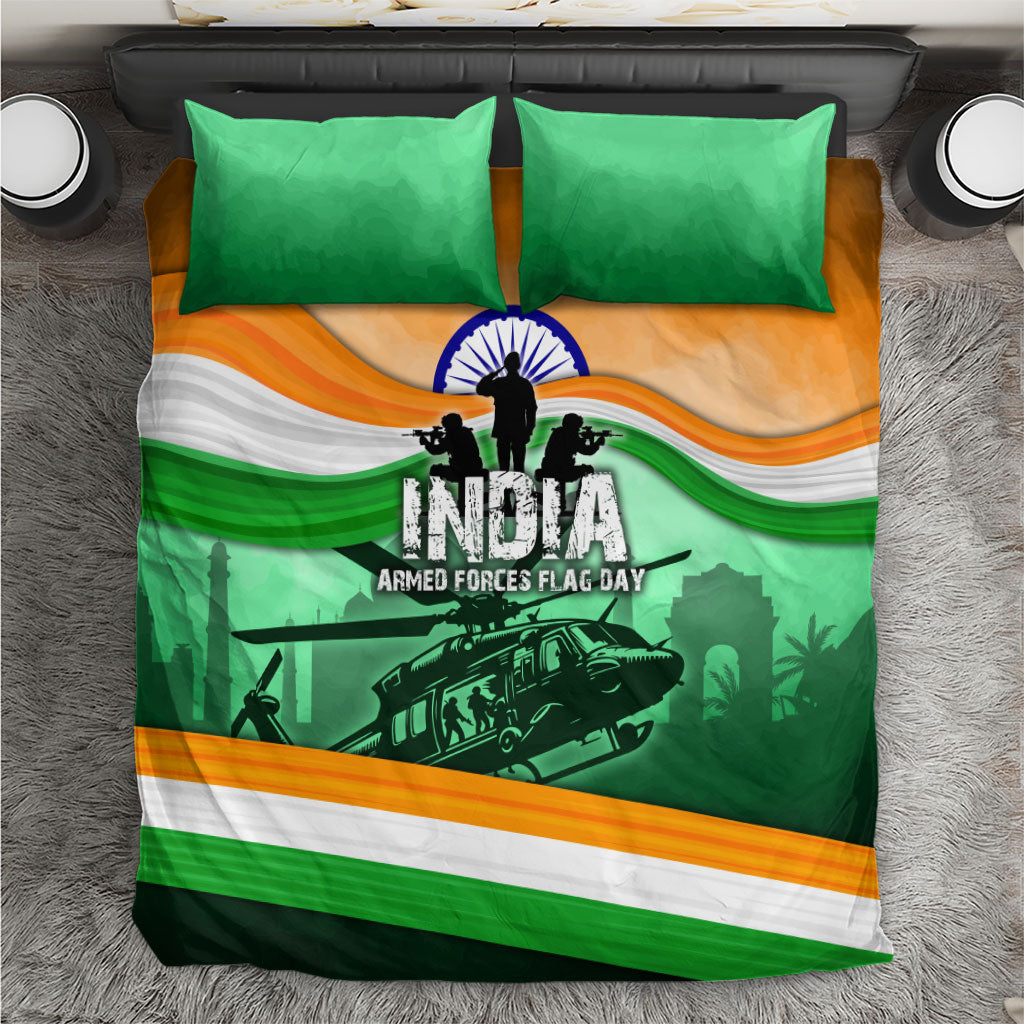 India Armed Forces Flag Day Bedding Set Patriotic Indian Military - Supporting Our Heroes