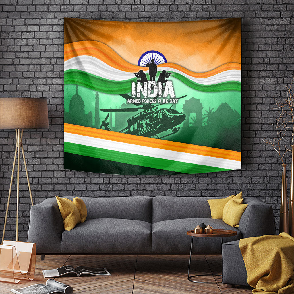 India Armed Forces Flag Day Tapestry Patriotic Indian Military - Supporting Our Heroes