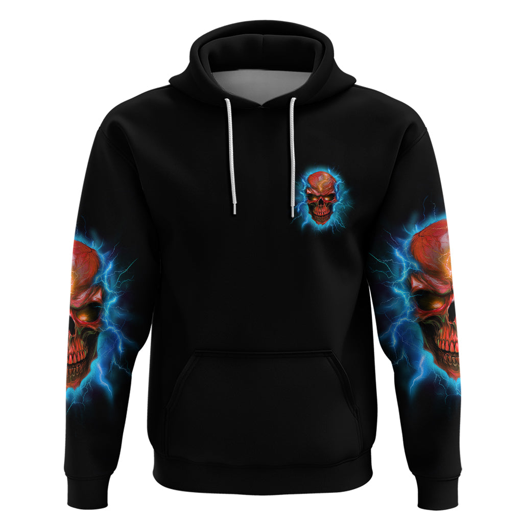 I Can't Go To Hell Thunder Skull Hoodie - Wonder Print Shop