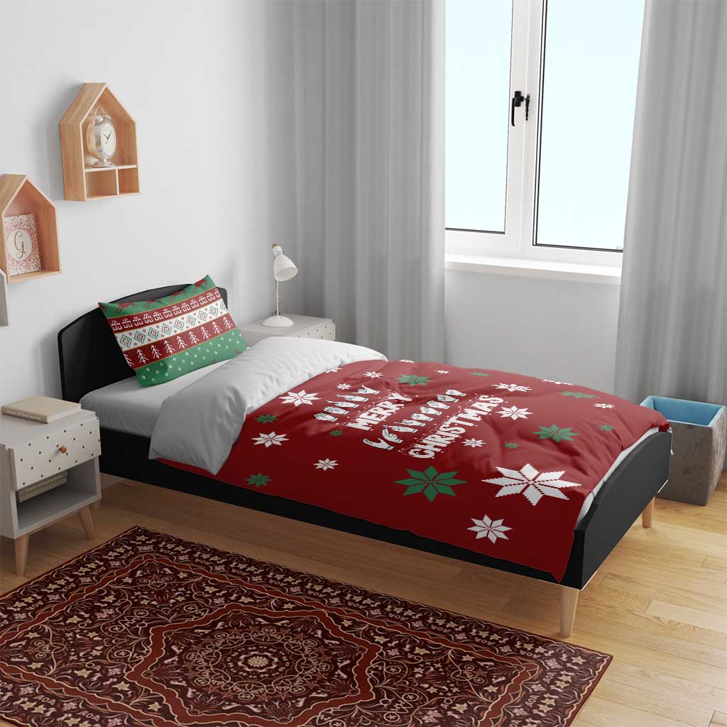 Sign Language Merry Christmas Bedding Set Xmas Holiday Patterns - Wonder Print Shop