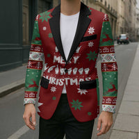 Sign Language Merry Christmas Blazer Xmas Holiday Patterns - Wonder Print Shop