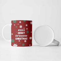 Sign Language Merry Christmas Ceramic Mug Xmas Holiday Patterns - Wonder Print Shop