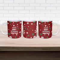 Sign Language Merry Christmas Ceramic Mug Xmas Holiday Patterns - Wonder Print Shop