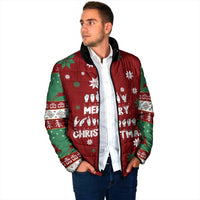 Sign Language Merry Christmas Padded Jacket Xmas Holiday Patterns - Wonder Print Shop