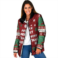Sign Language Merry Christmas Padded Jacket Xmas Holiday Patterns - Wonder Print Shop