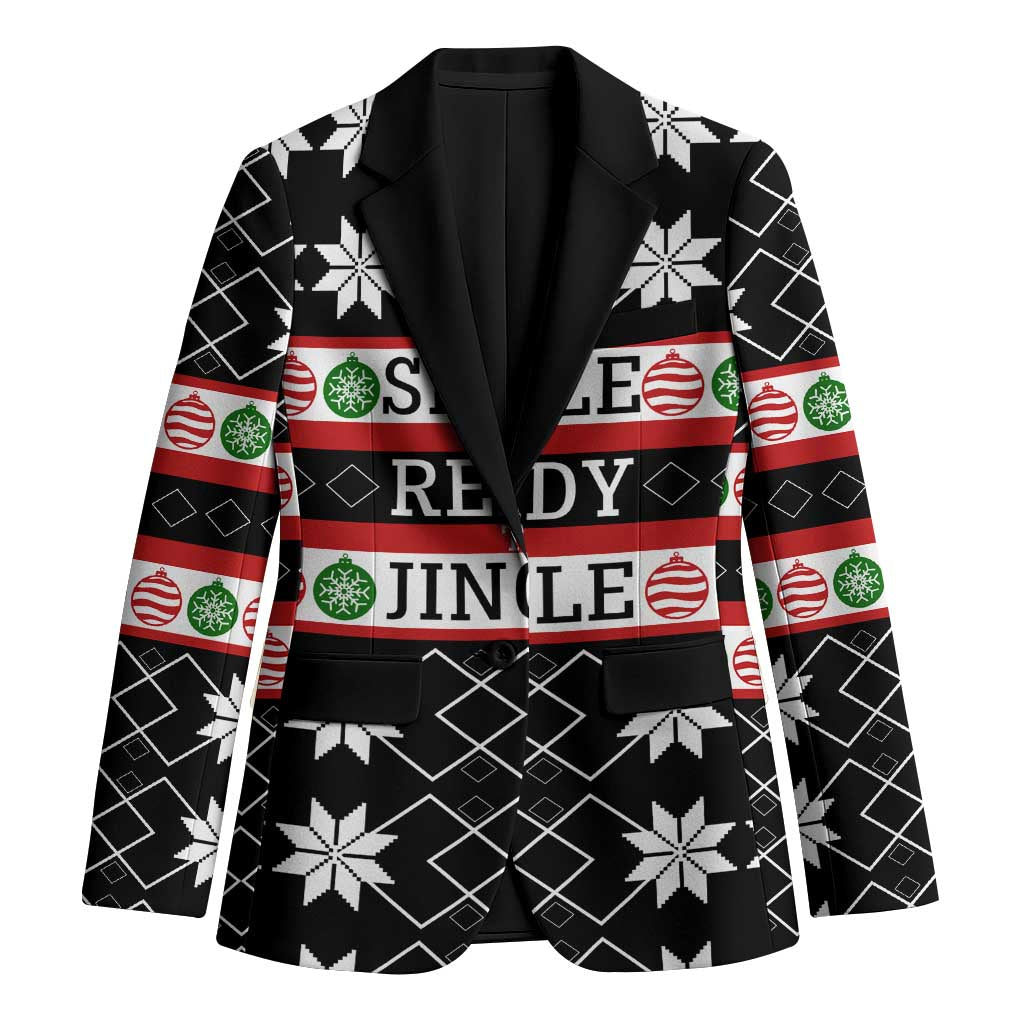 Single Ready To Jingle Christmas Blazer Xmas Holiday Patterns - Wonder Print Shop