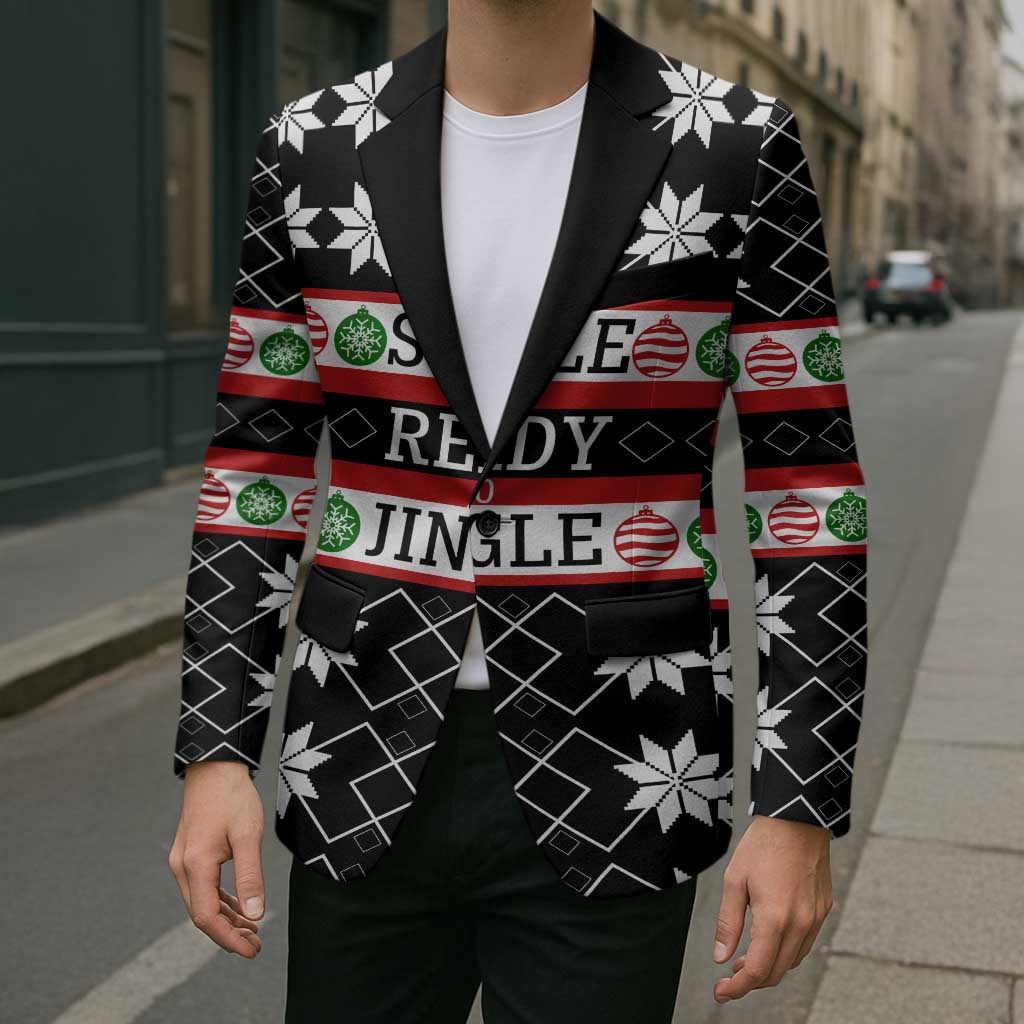Single Ready To Jingle Christmas Blazer Xmas Holiday Patterns - Wonder Print Shop