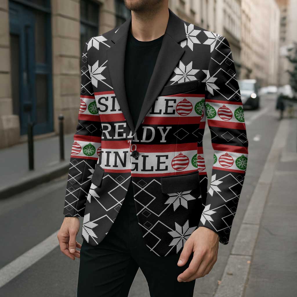 Single Ready To Jingle Christmas Blazer Xmas Holiday Patterns - Wonder Print Shop