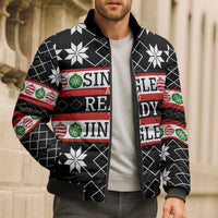 Single Ready To Jingle Christmas Bomber Puffer Jacket Xmas Holiday Patterns - Wonder Print Shop