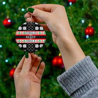 Single Ready To Jingle Christmas Ceramic Ornament Xmas Holiday Patterns - Wonder Print Shop