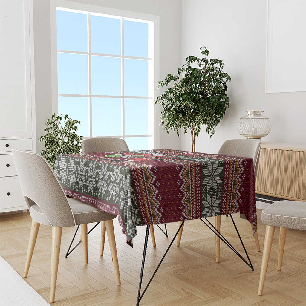 I Rock Jingle Bells Christmas Design Tablecloth Funny Xmas Holiday Patterns - Wonder Print Shop