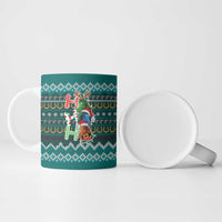 Horse Ho Ho Ho Christmas Design Ceramic Mug Funny Xmas Holiday Patterns - Wonder Print Shop