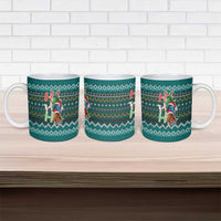 Horse Ho Ho Ho Christmas Design Ceramic Mug Funny Xmas Holiday Patterns - Wonder Print Shop