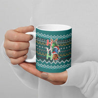 Horse Ho Ho Ho Christmas Design Ceramic Mug Funny Xmas Holiday Patterns - Wonder Print Shop