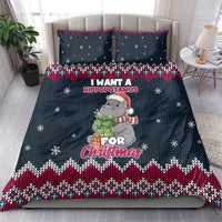 I Want A Hippopotamus Christmas Design Bedding Set Xmas Holiday Patterns - Wonder Print Shop