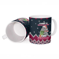I Want A Hippopotamus Christmas Design Ceramic Mug Xmas Holiday Patterns - Wonder Print Shop