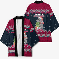 I Want A Hippopotamus Christmas Design Kimono Xmas Holiday Patterns - Wonder Print Shop