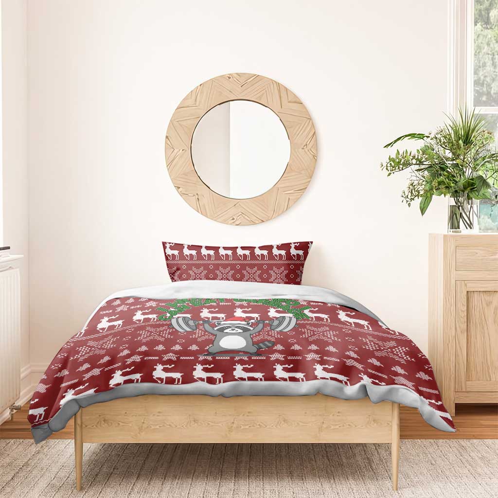 I Workout So I Can Eat Garbage Christmas Design Bedding Set Xmas Holiday Patterns - Wonder Print Shop