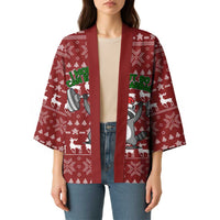 I Workout So I Can Eat Garbage Christmas Design Kimono Xmas Holiday Patterns - Wonder Print Shop