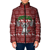 I Workout So I Can Eat Garbage Christmas Design Padded Jacket Xmas Holiday Patterns - Wonder Print Shop