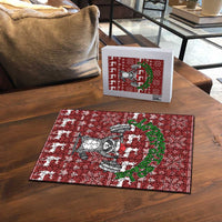 I Workout So I Can Eat Garbage Christmas Design Puzzle Xmas Holiday Patterns - Wonder Print Shop