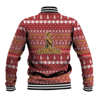Christmas Ironworker American Flag Baseball Jacket Xmas Holiday Patterns - Wonder Print Shop