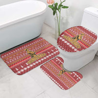 Christmas Ironworker American Flag Bathroom Set Xmas Holiday Patterns - Wonder Print Shop